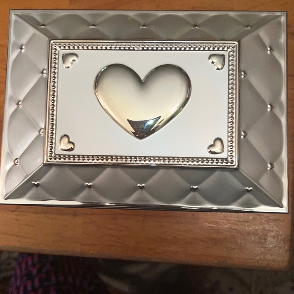 Lenox Childhood Memories Ballerina Music Jewerly box Silver pink interior